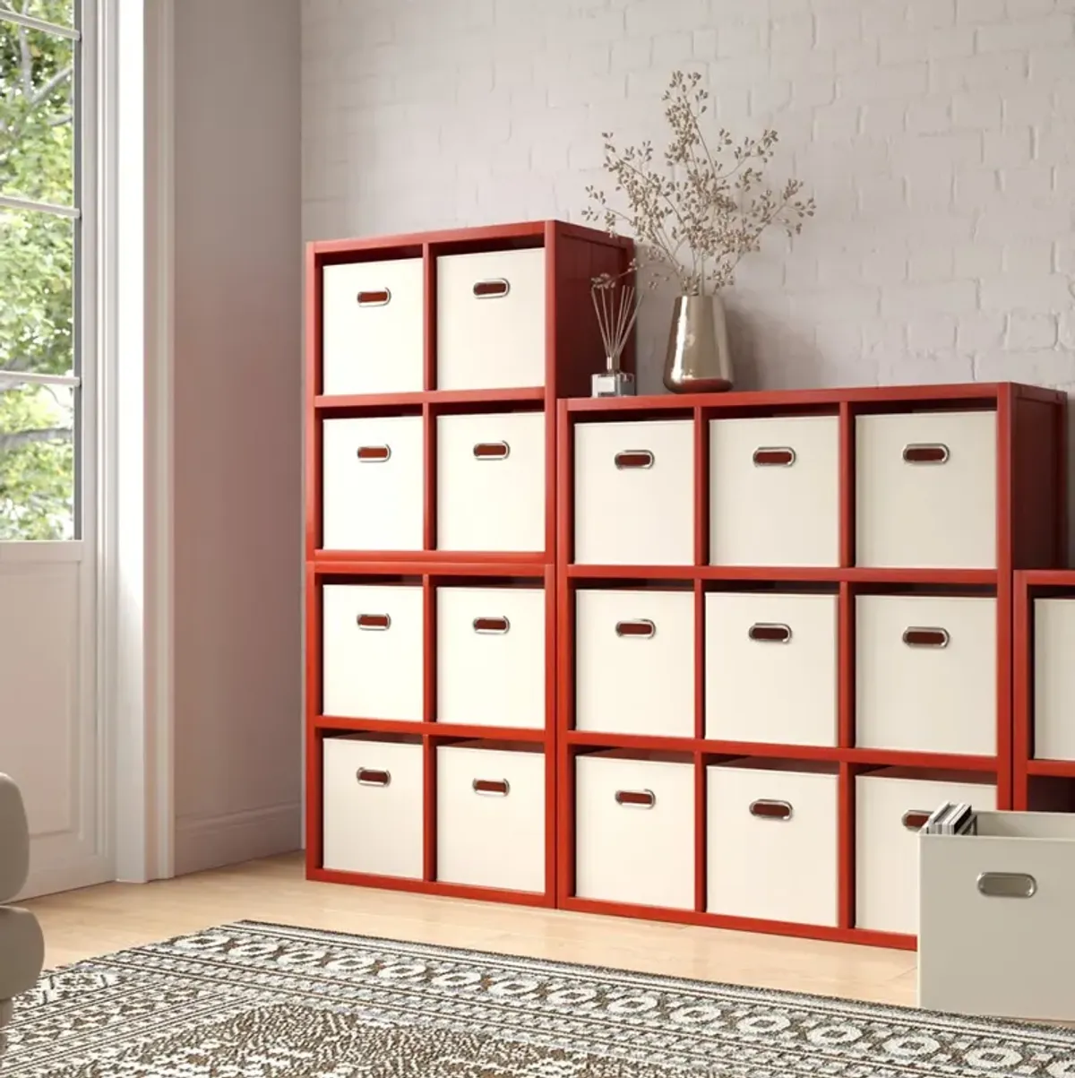Solid Wood 4 Cube Organizer
