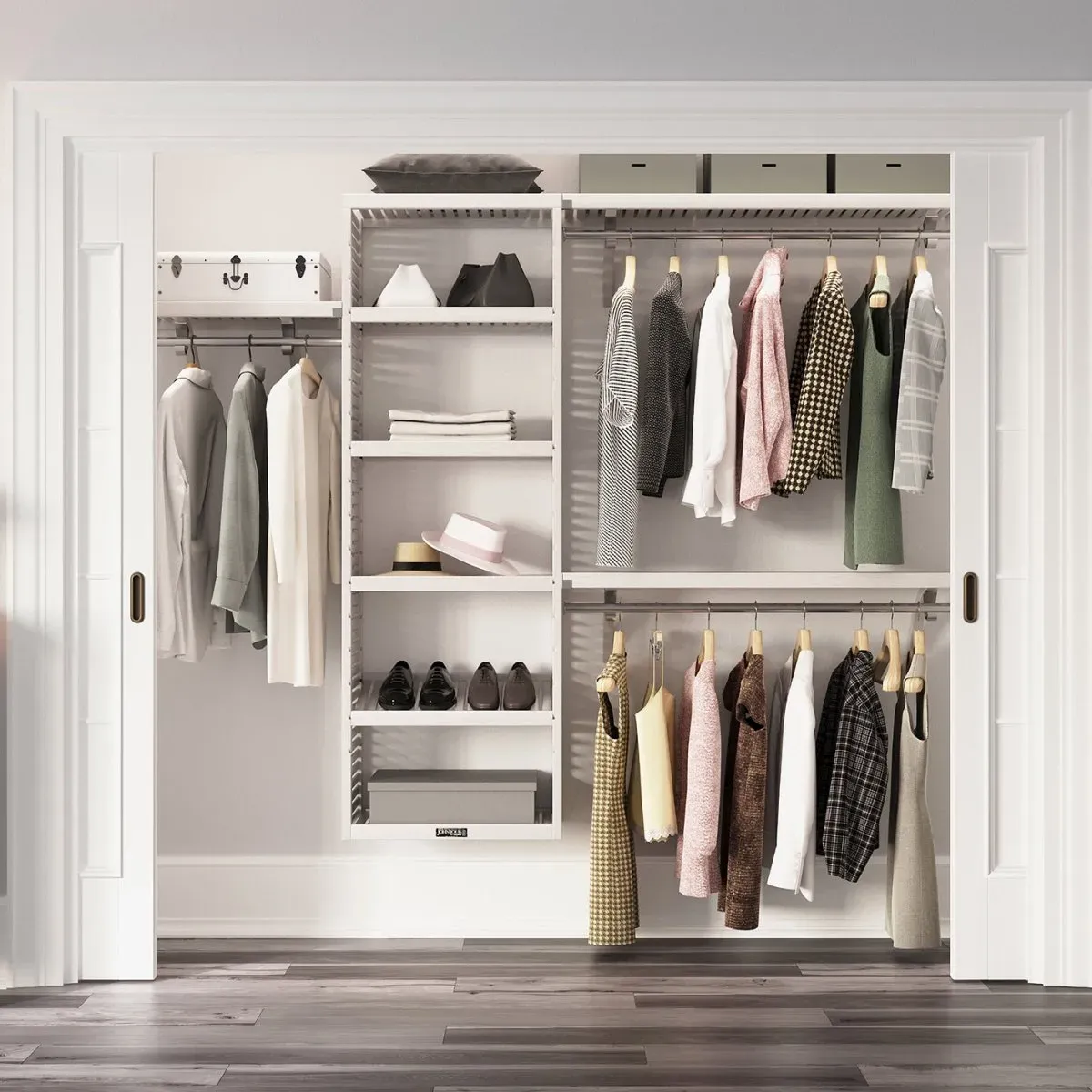 Solid Wood Closet Organizer System
