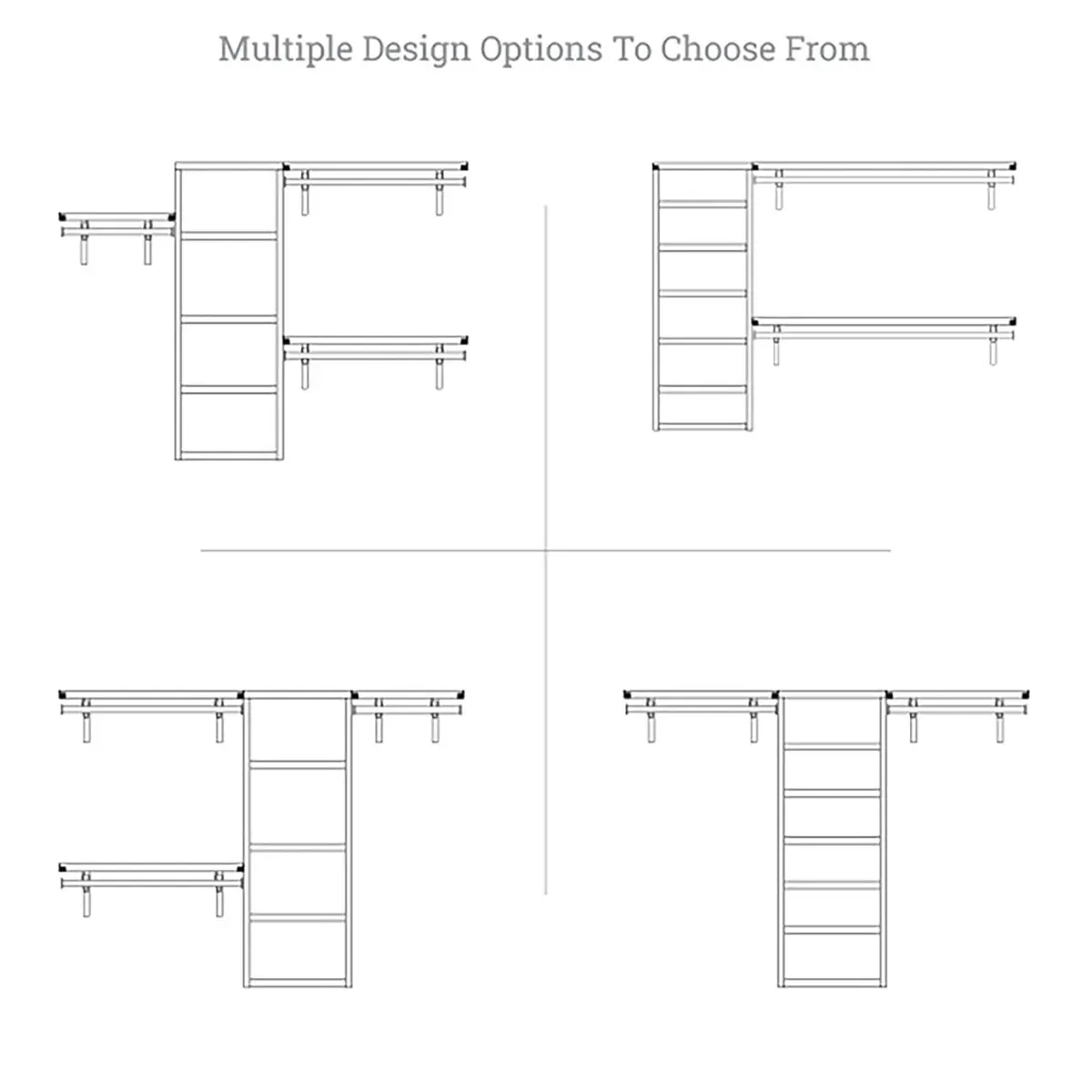 Solid Wood Closet Organizer System