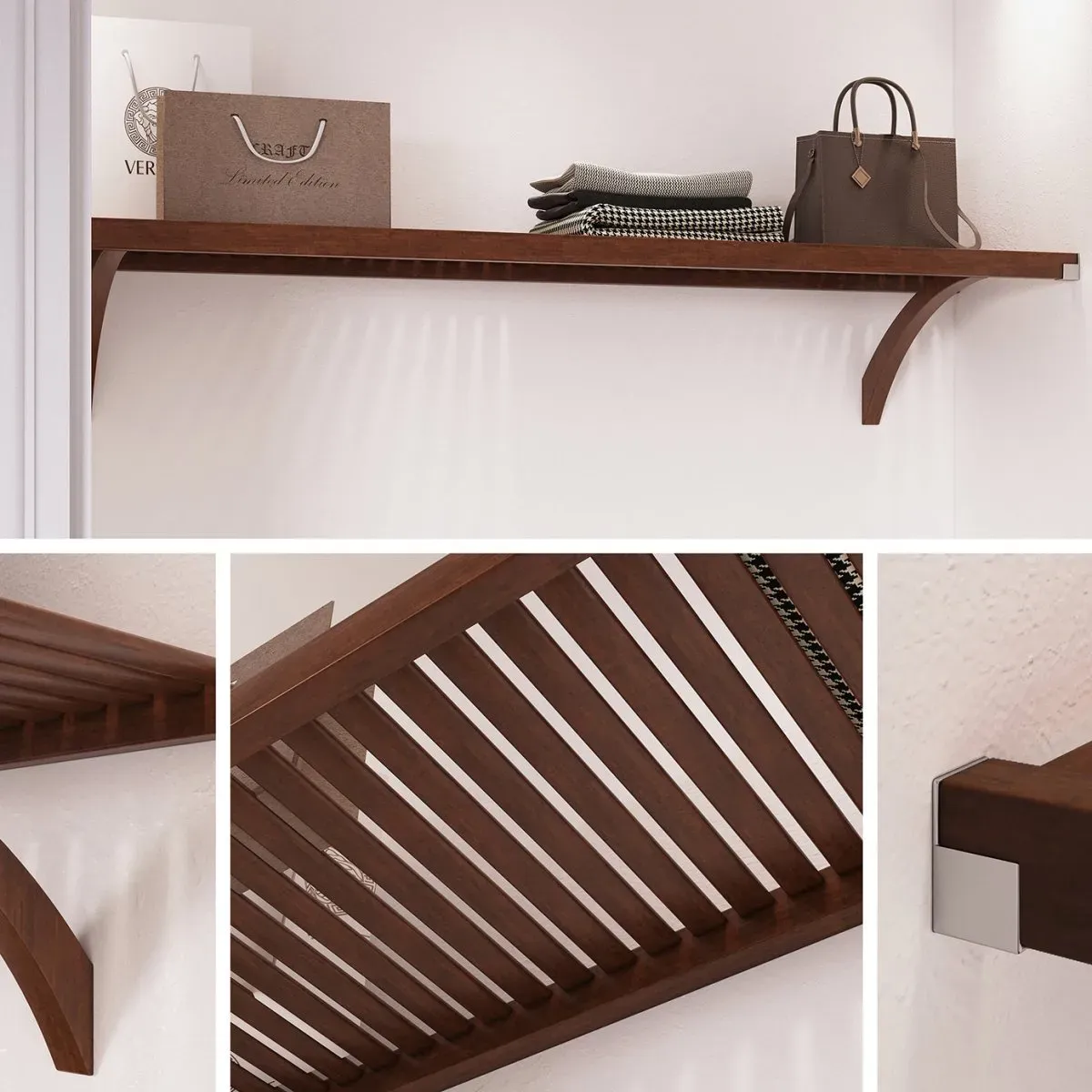 6 ft. Solid Wood Shelving Kit