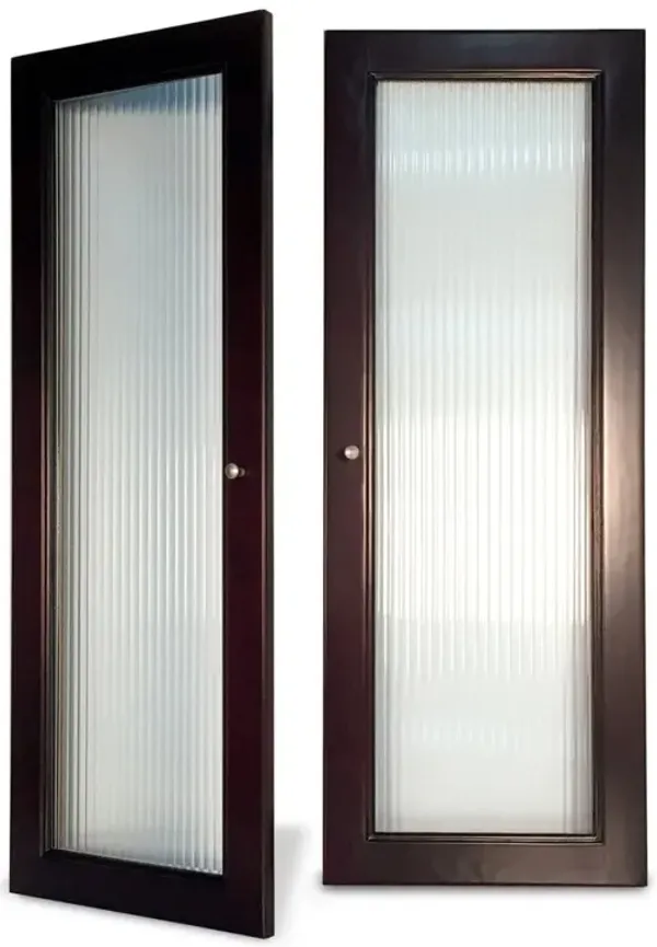 Solid Wood Tower Doors - With Glass Panels - Espresso - Factory Second