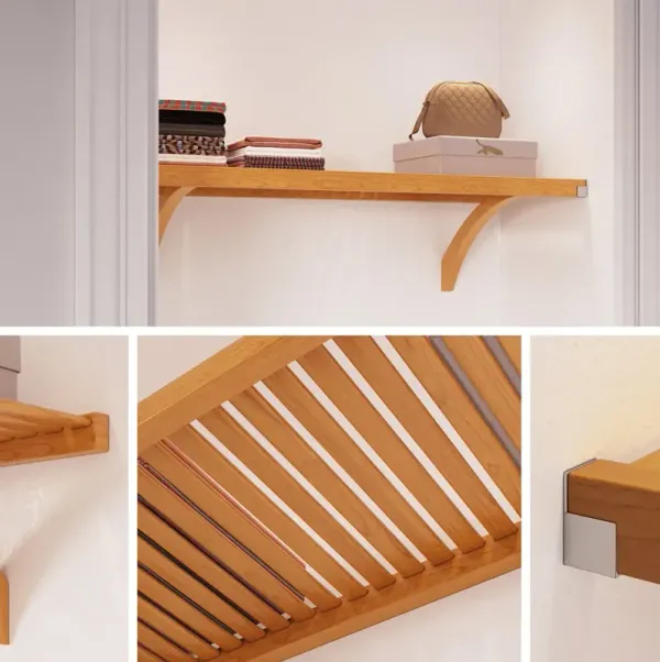 4 ft. Solid Wood Closet Shelving Kit