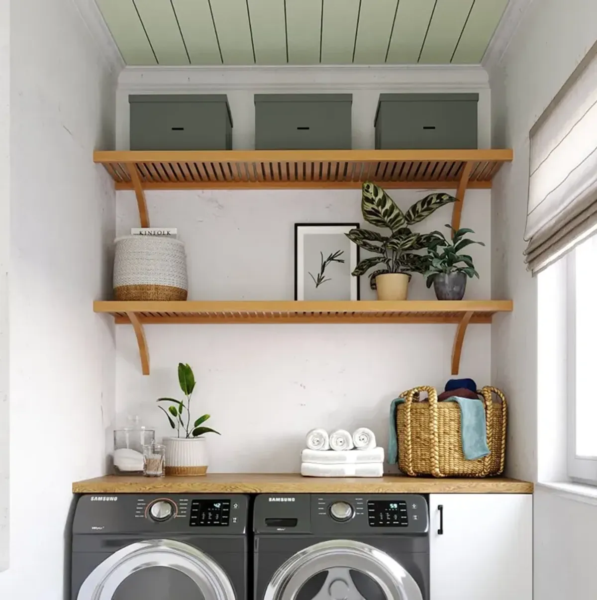 4 ft. Solid Wood Closet Shelving Kit - 16in. White - Factory Second