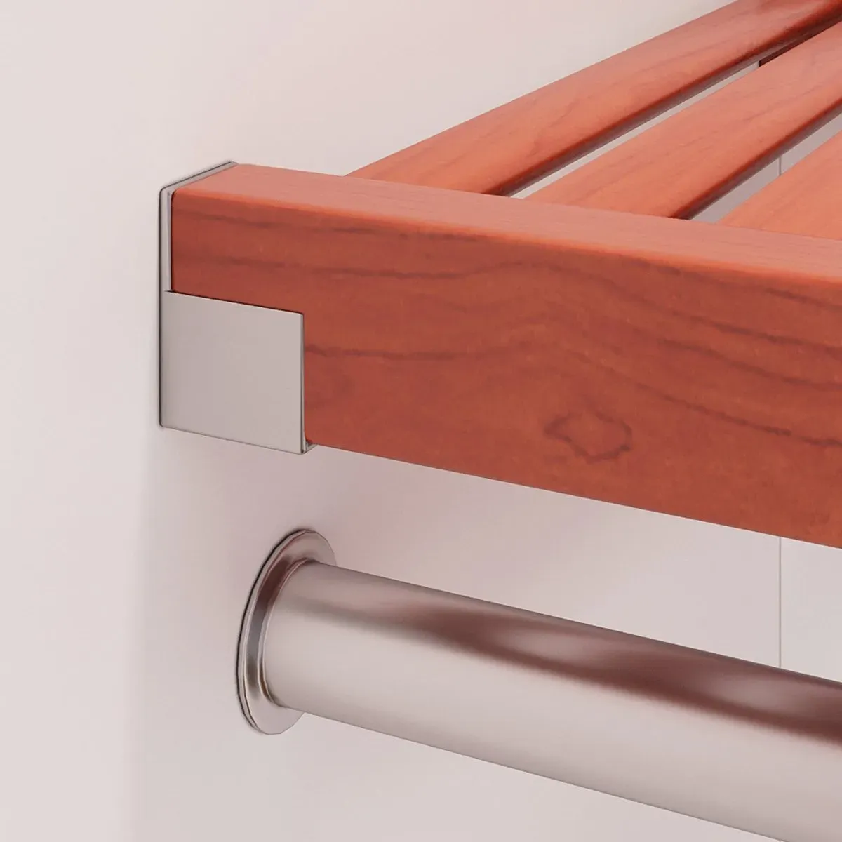 6 ft Solid Wood Shelving Kit with Bar