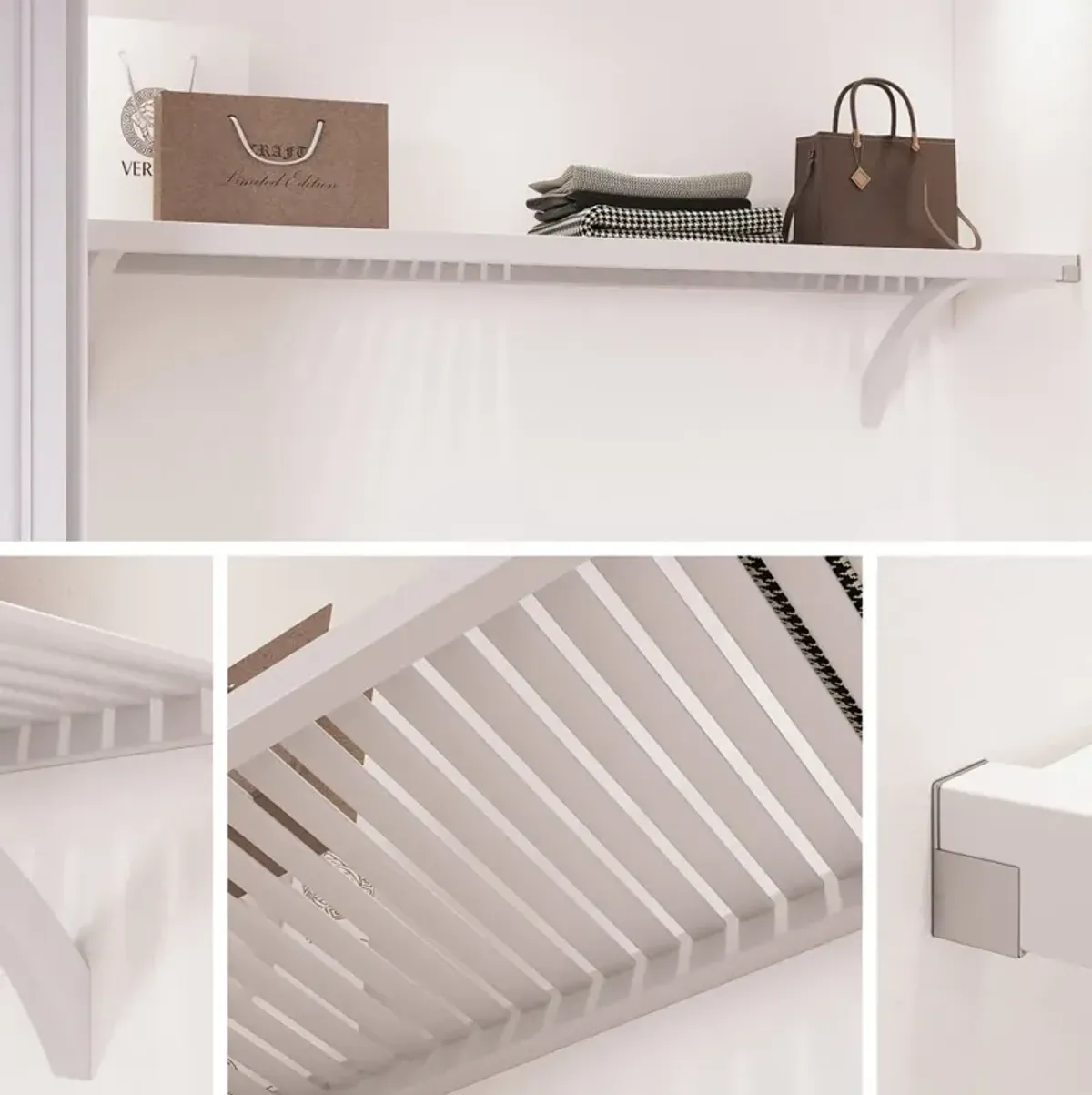 6 ft. Solid Wood Shelving Kit