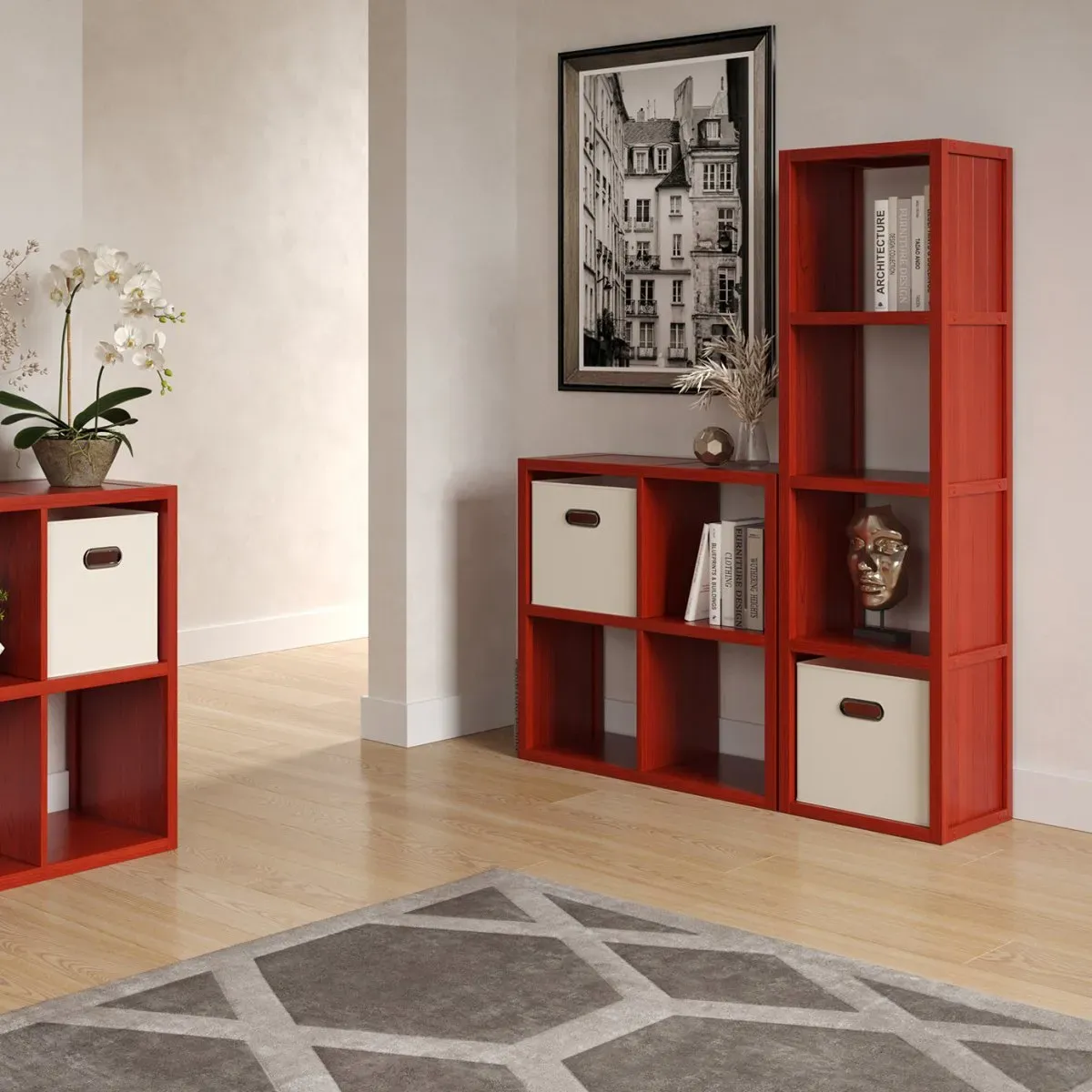 Solid Wood 9 Cube Storage Organizer