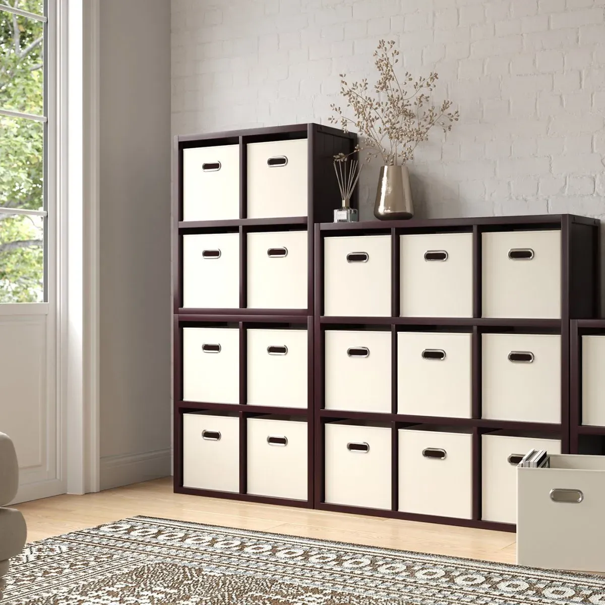 Solid Wood 9 Cube Storage Organizer