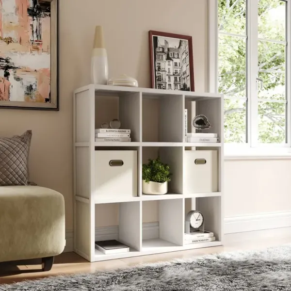 Solid Wood 9 Cube Storage Organizer