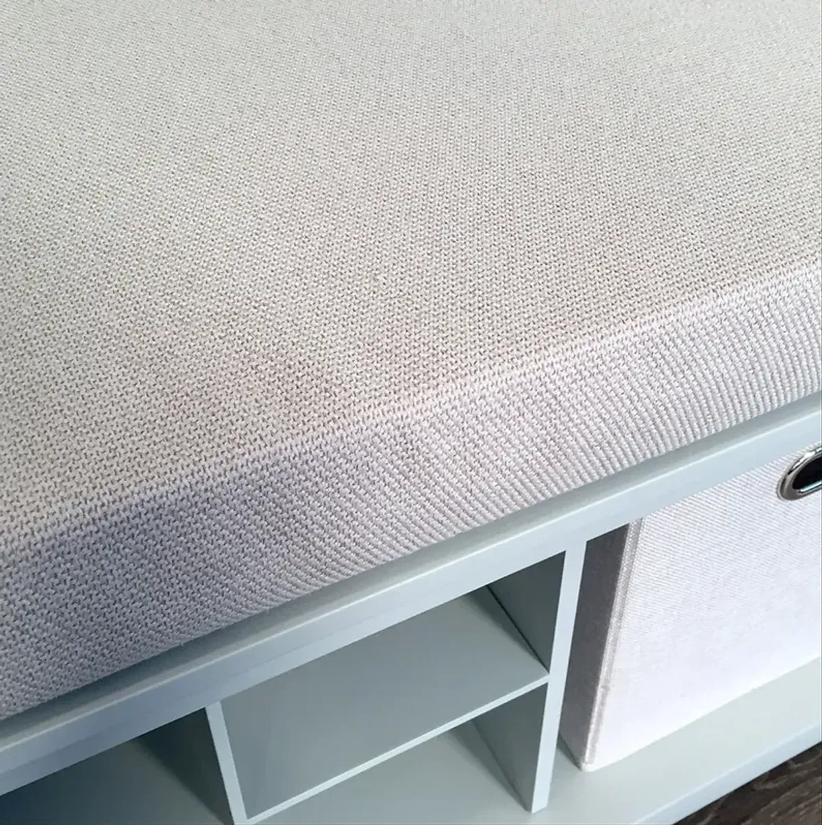 Solid Wood Entryway Bench with 1 Bin and 2 Shoe Divider - Closeout