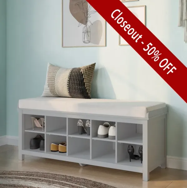 Solid Wood Shoe Bench - Closeout
