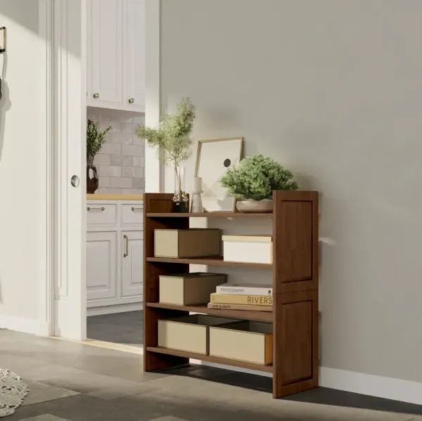 Solid Wood 2 Tier Storage Rack