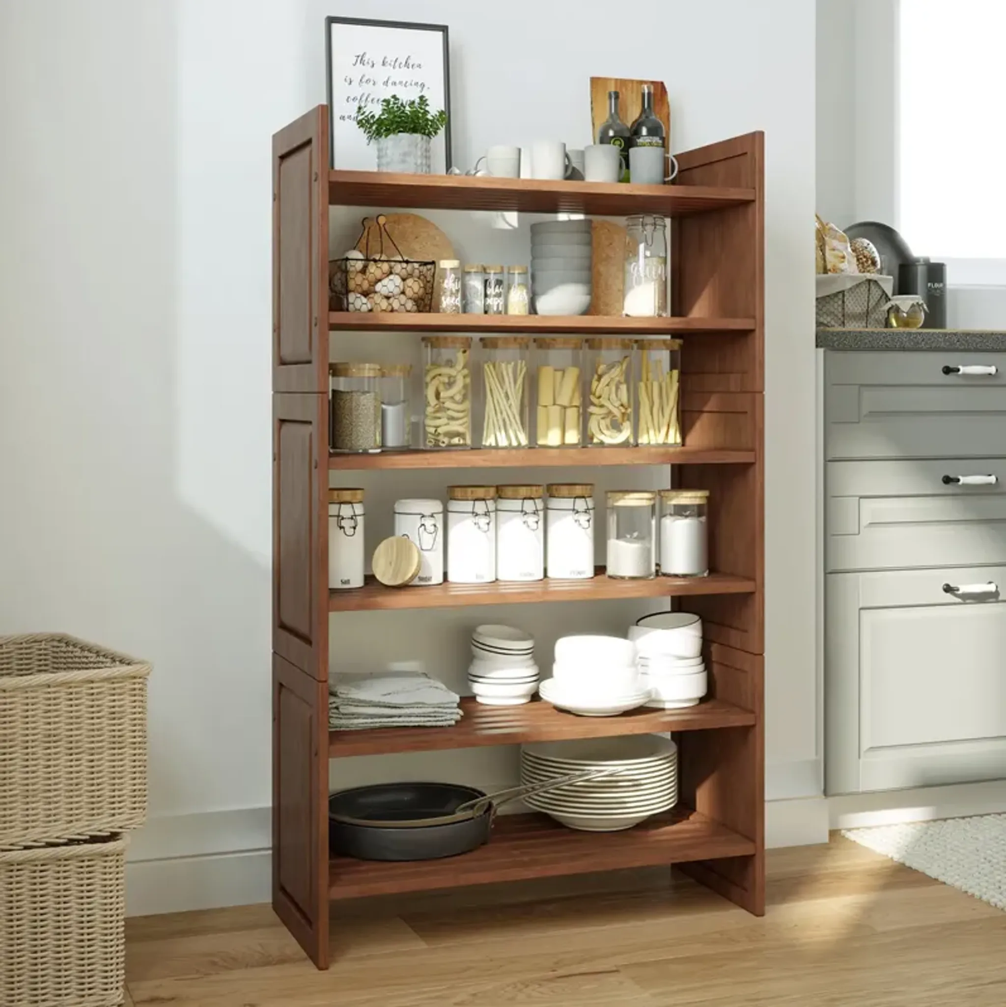 Solid Wood 3 Tier Storage Rack John Louis Home | Furniture.com