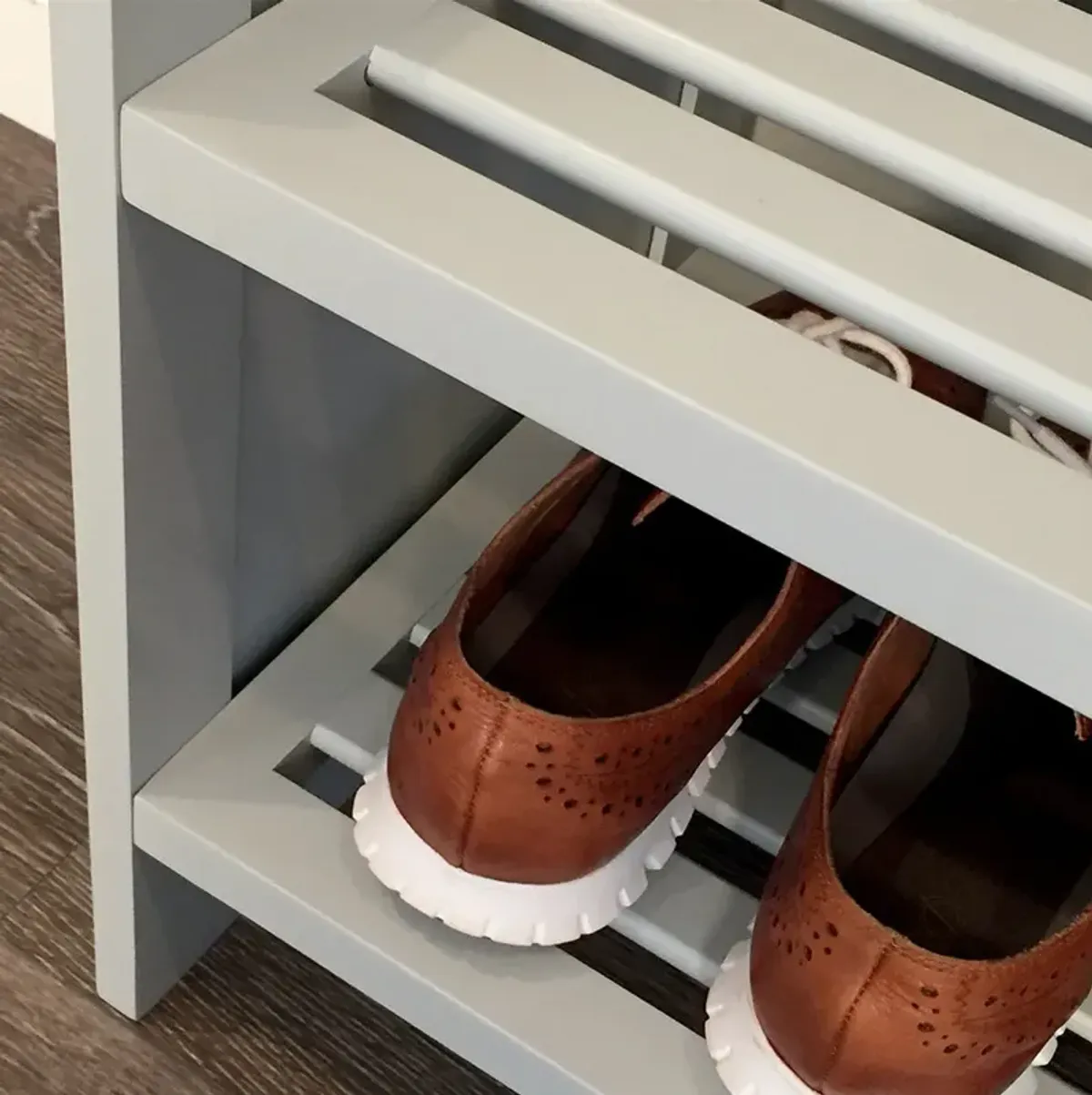 Solid Wood Shoe Storage Rack - Closeout
