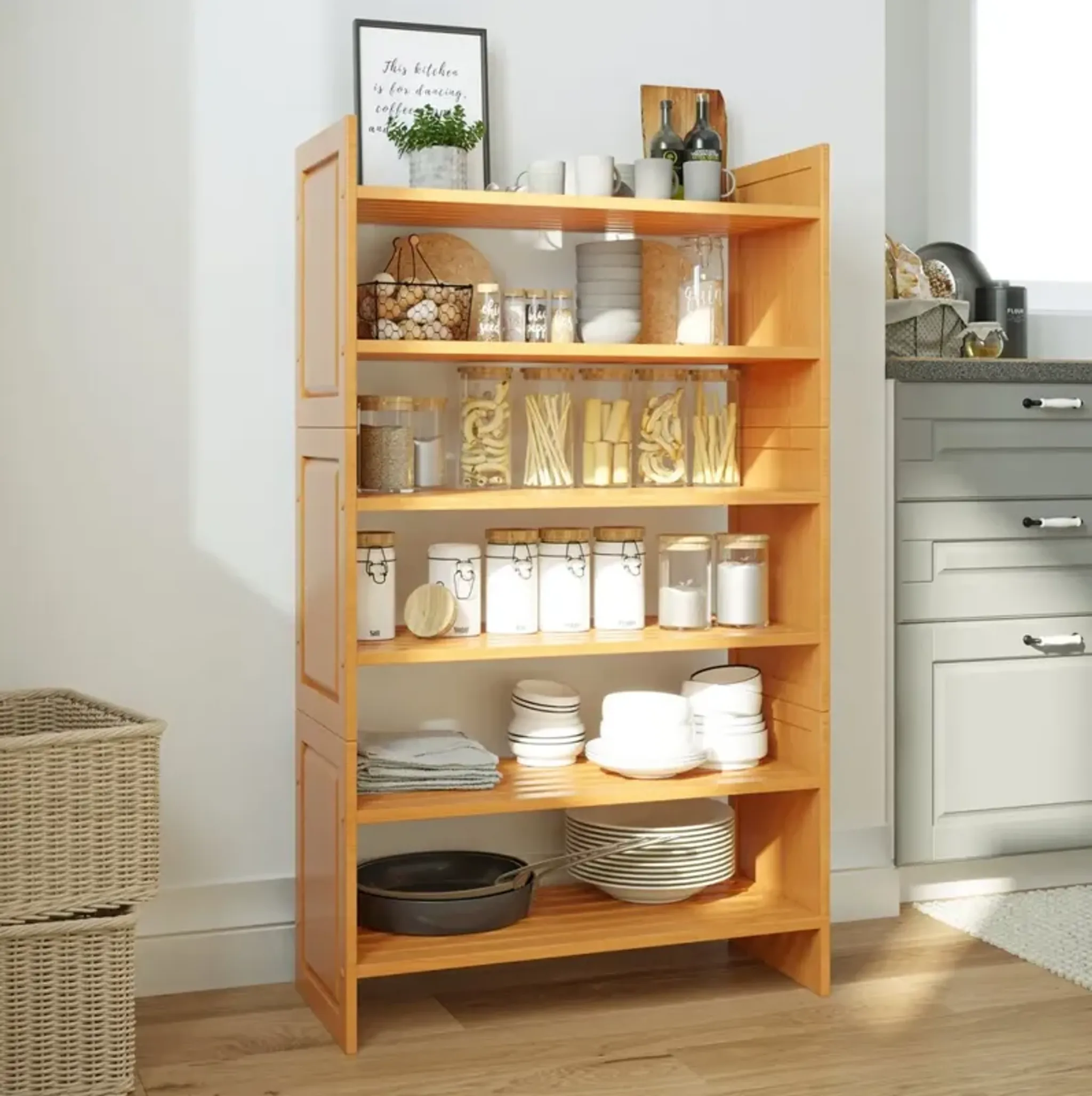 Solid Wood 3 Tier Storage Rack | Furniture.com