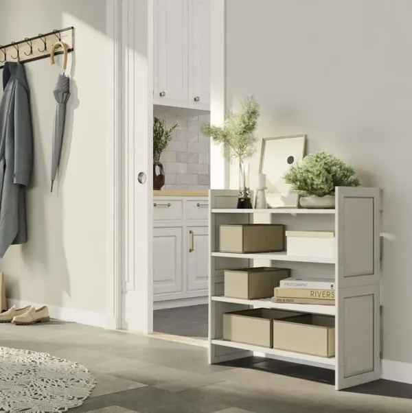 Solid Wood 2 Tier Storage Rack