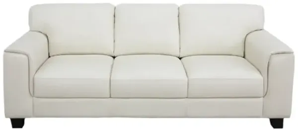 Stetson Ivory Leather Sofa