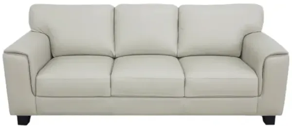 Stetson Platinum Leather Sofa