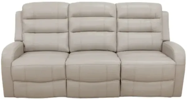 Leo Taupe Leather Reclining Sofa