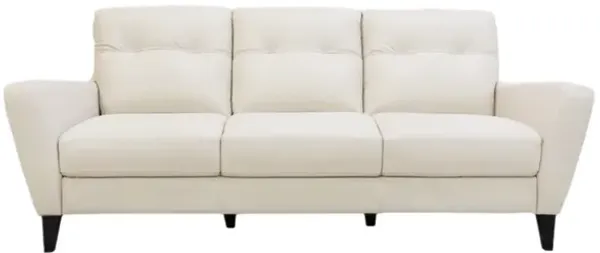 Valentino II Cream 100% Italian Leather Sofa