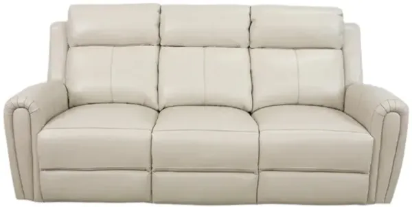 Jonathan Cream Leather Reclining Sofa