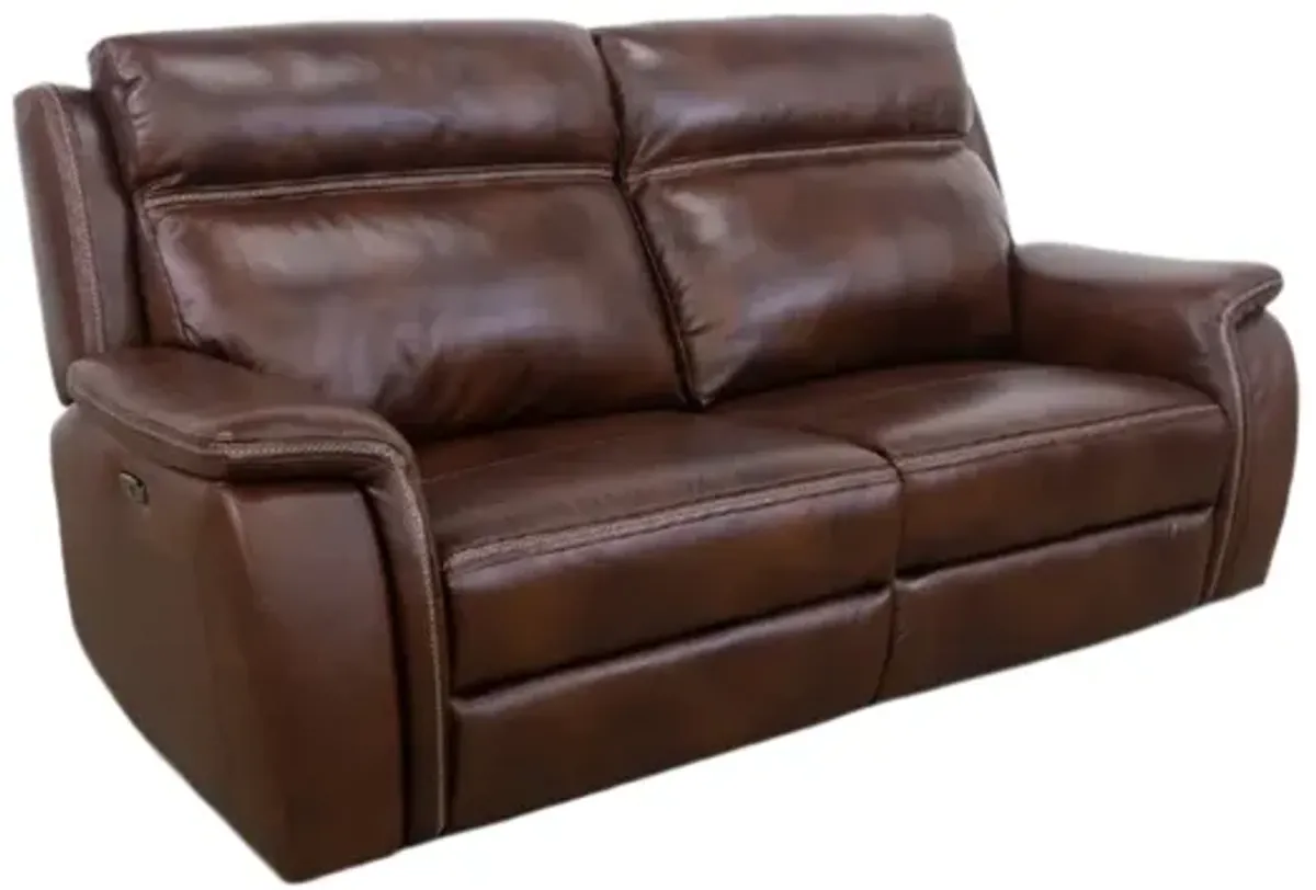 Tulare Leather Dual Power Reclining Sofa