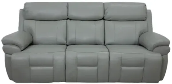 Bishop Jade Leather Zero Gravity Triple Power Reclining Sofa
