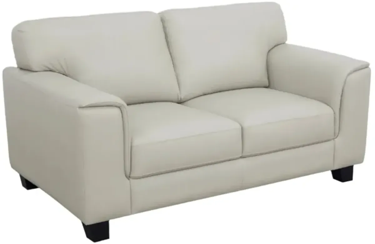 Stetson Platinum Leather Loveseat