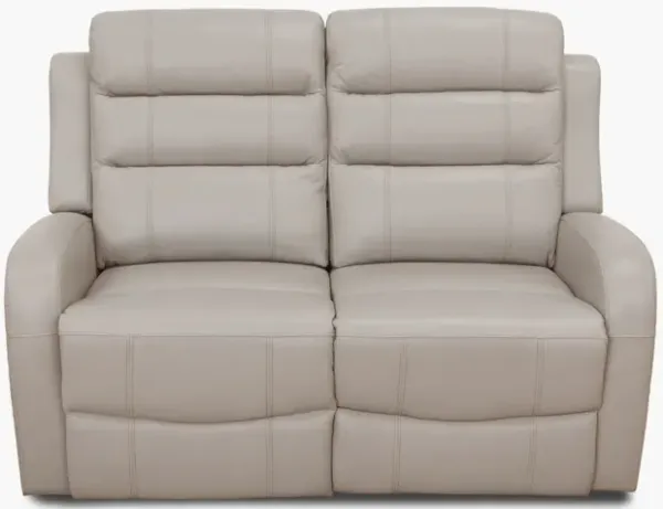Leo Taupe Triple Power Loveseat