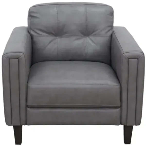 Rossi Grey Leather Chair