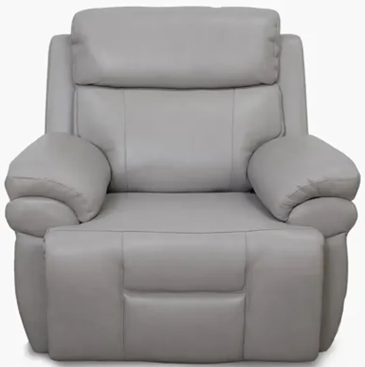 Bishop Silver Leather Zero Gravity Triple Power Recliner