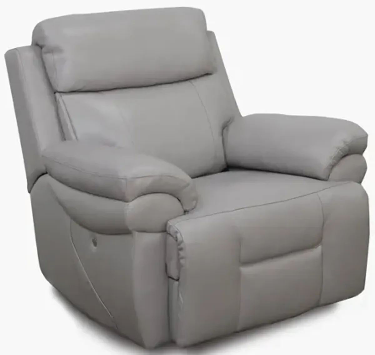 Bishop Silver Leather Zero Gravity Triple Power Recliner