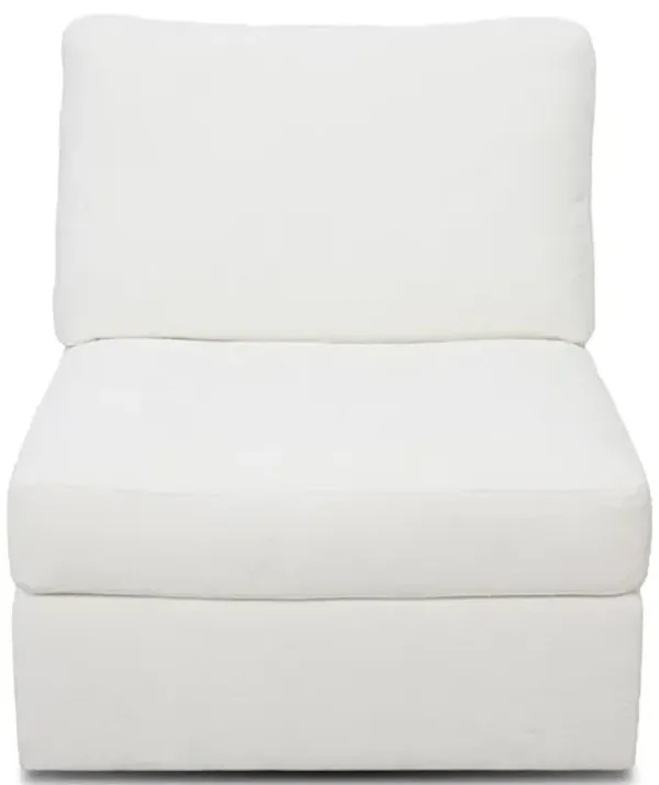 Arlo Ivory Armless Chair