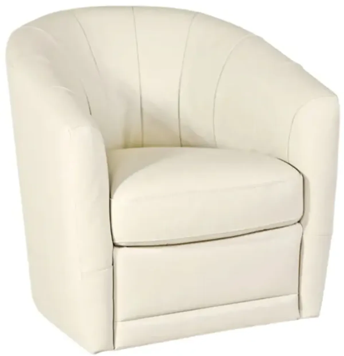 Stefano Alabaster Leather Swivel Chair