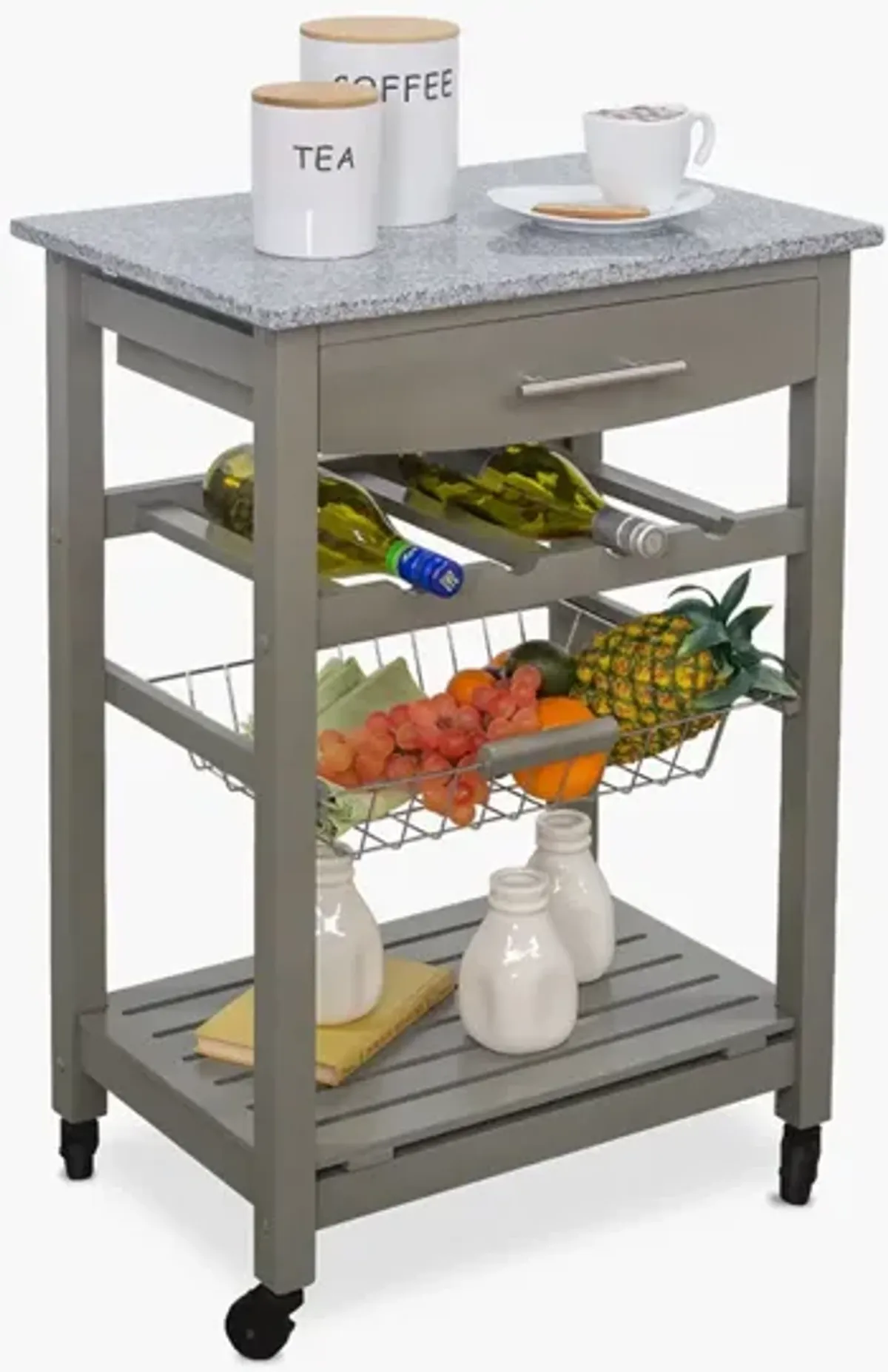 Zoey Grey Kitchen Cart