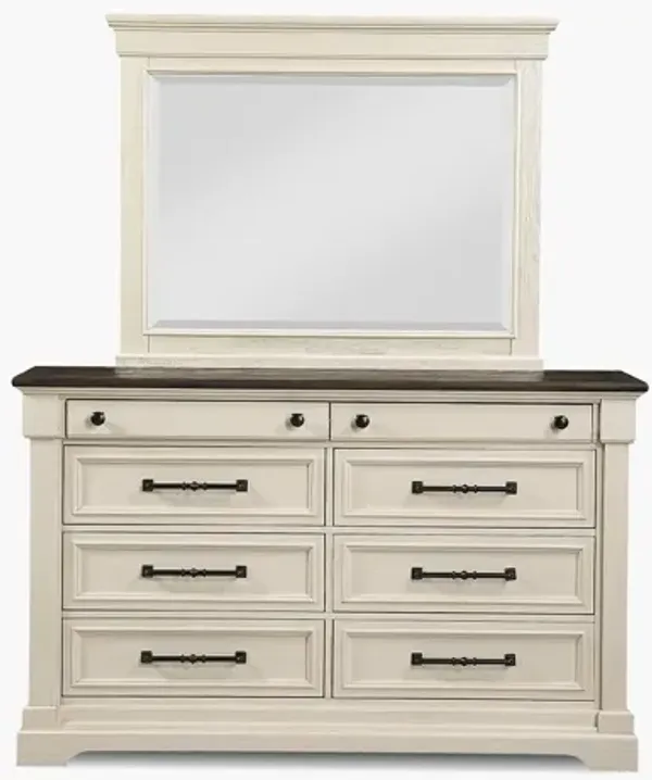 Woodbridge White 65" Dresser"
