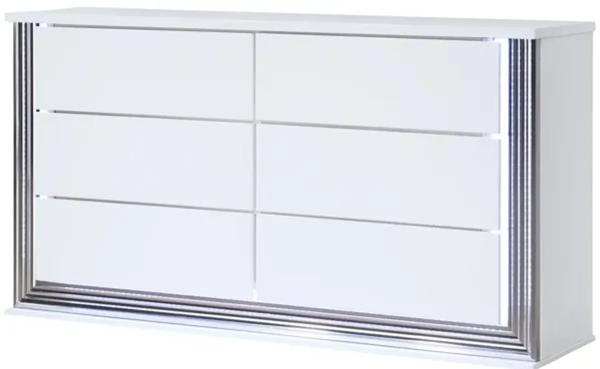 Broadway White II 61" Dresser"