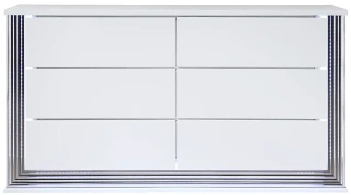 Broadway White II 61" Dresser"