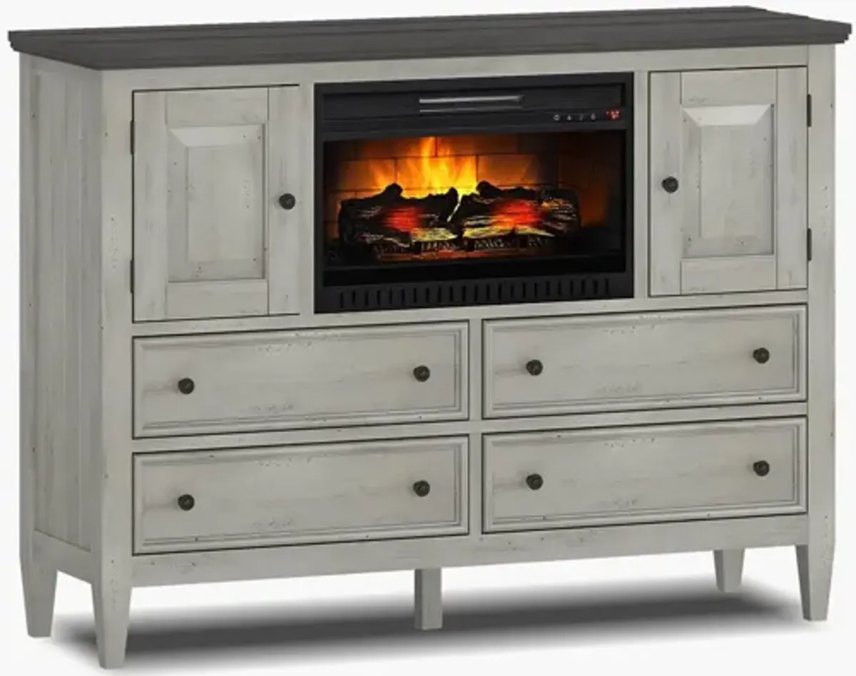 Farm House White Fireplace Chesser