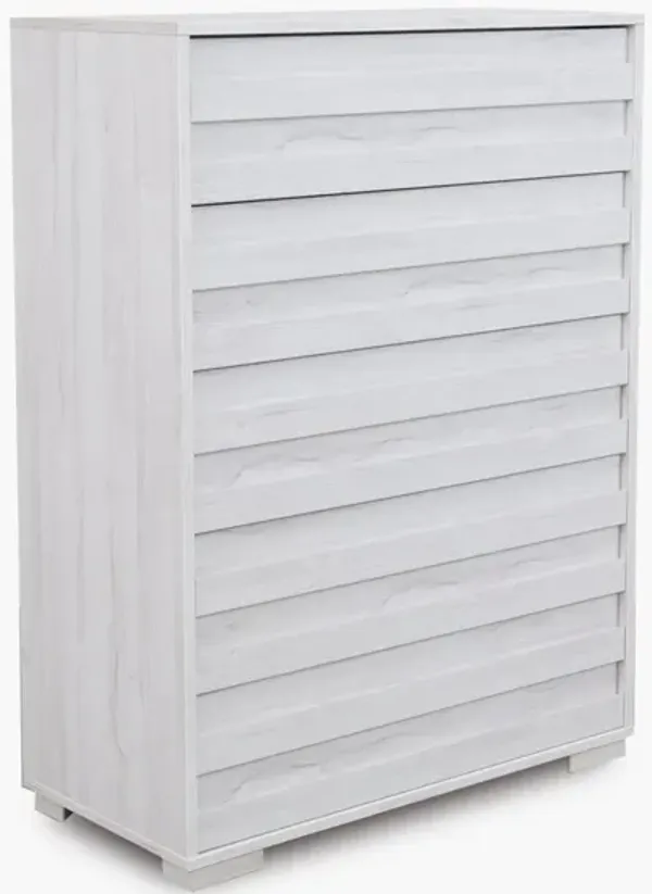 Performa White II 5 Drawer Chest