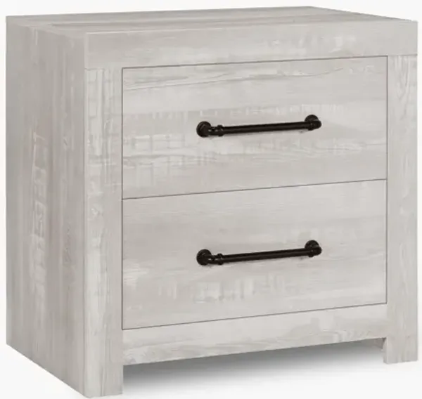 Linwood Light Grey 2 Drawer Nightstand