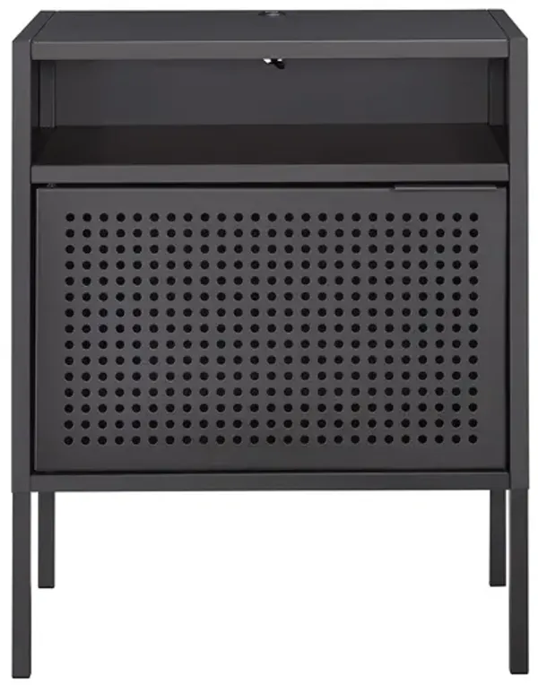 Ember Grey Nightstand with USB