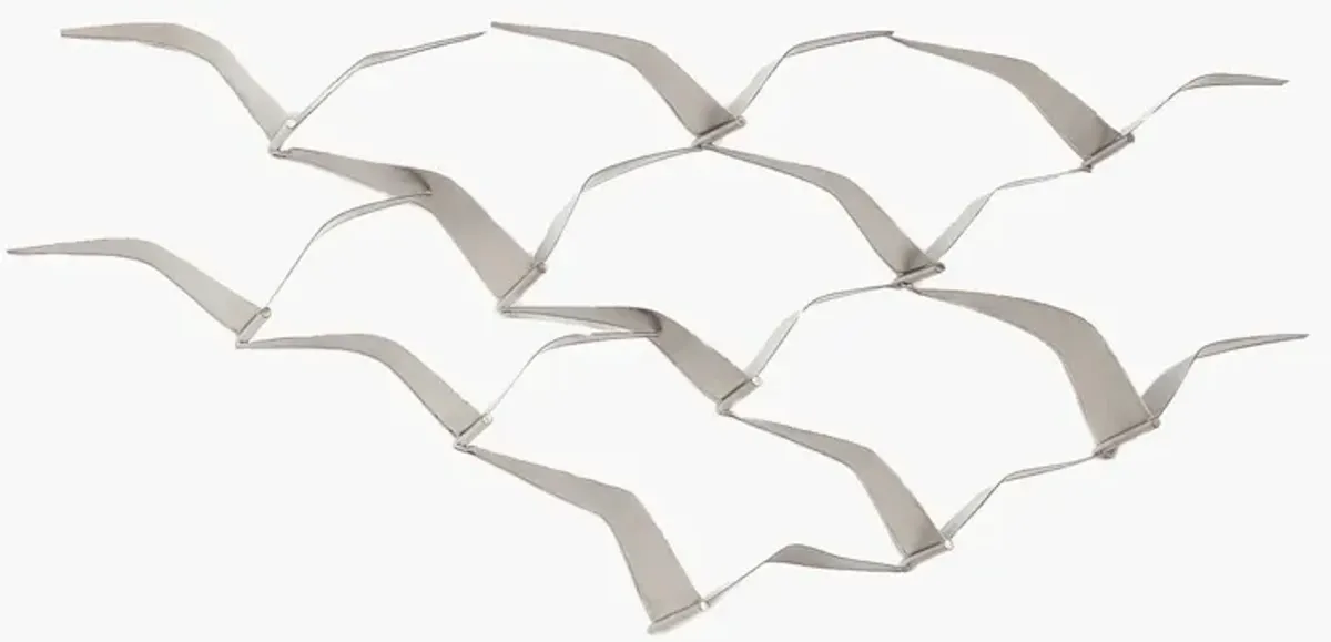 Seagull Sculpture Metal Wall Decor