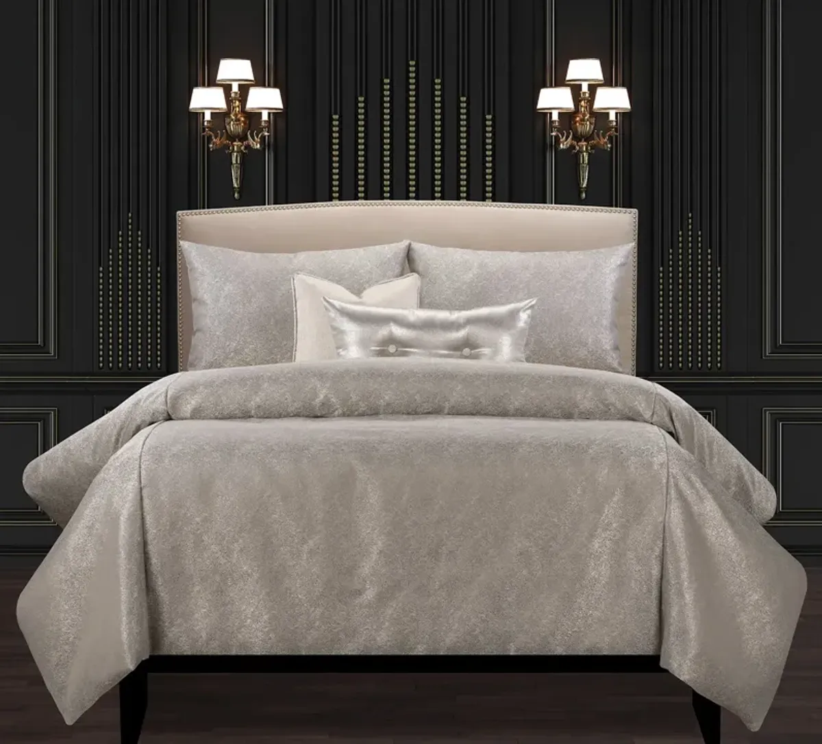 Jazz Club Silver Queen Comforter Set