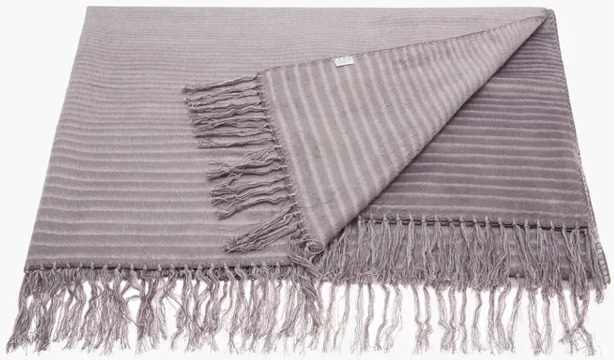 Grey Bamboo Silk Throw 50 x 70