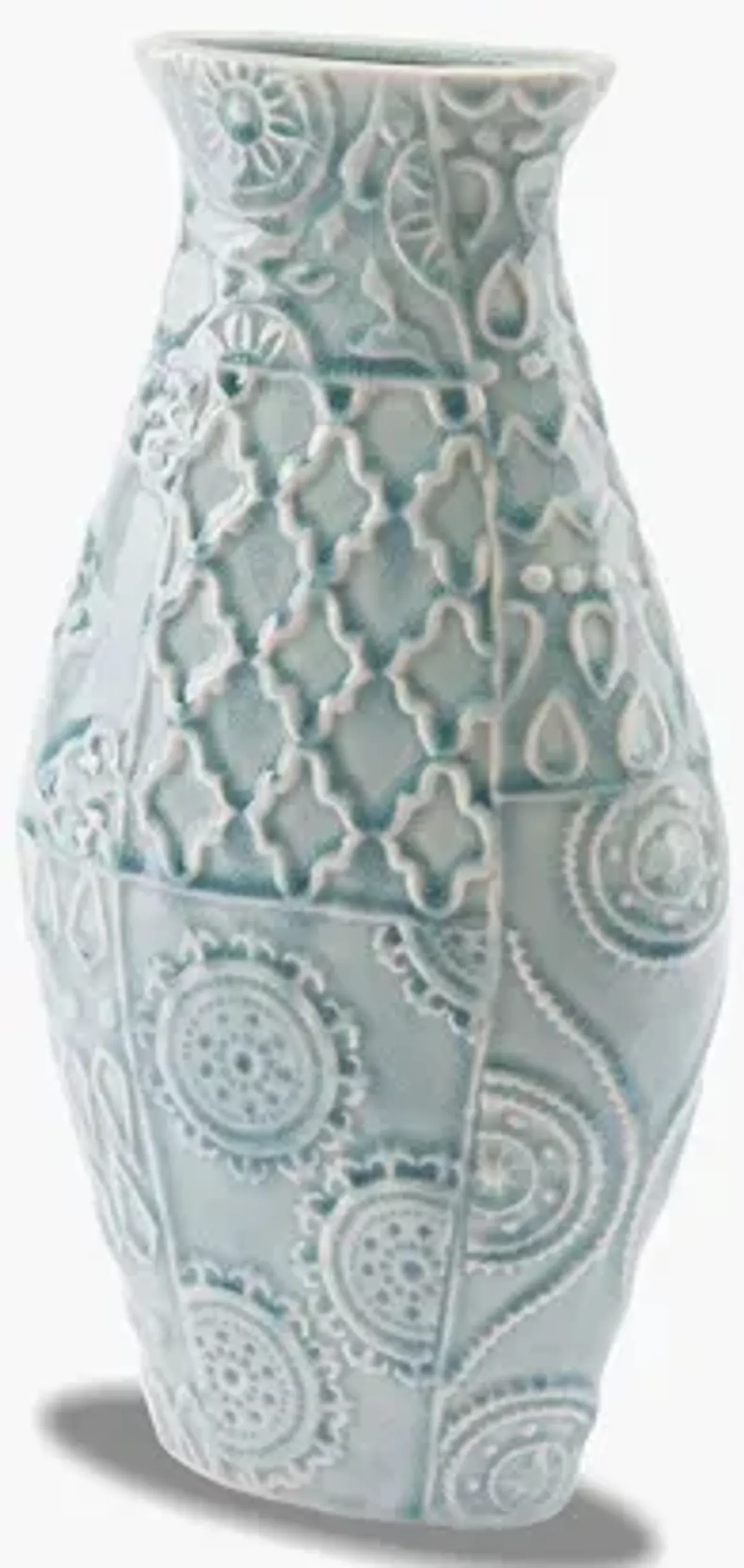 Medallion Medium Blue Vase
