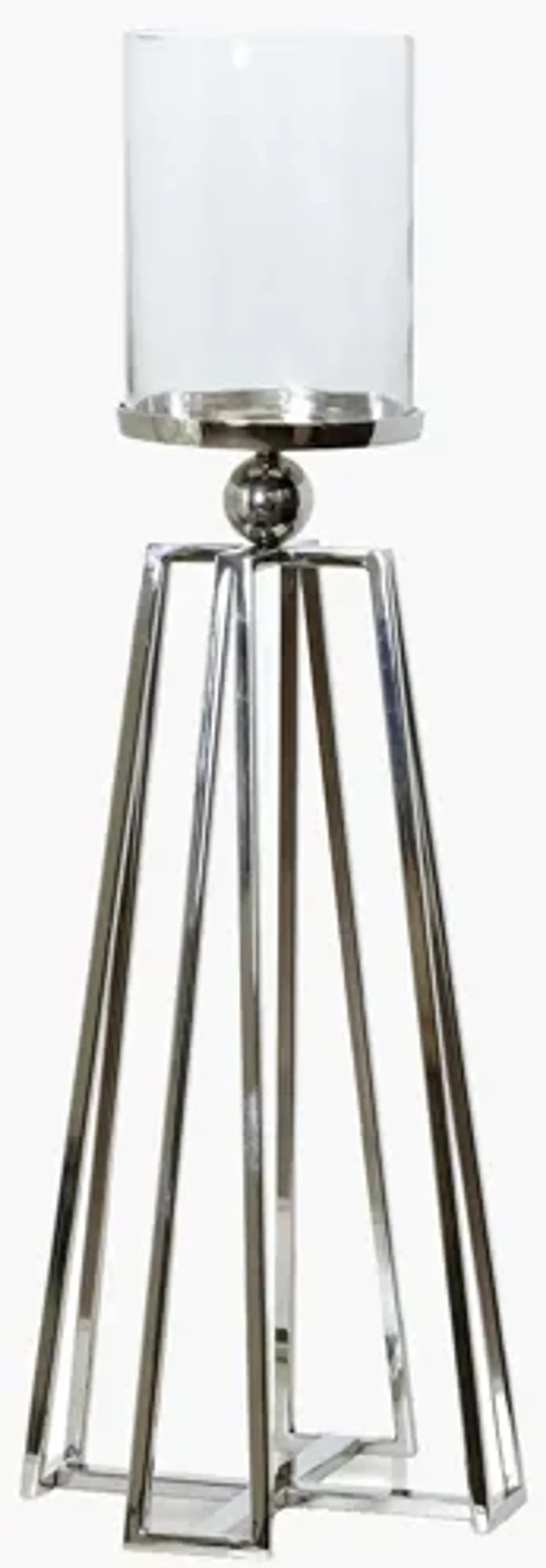 Large Silver Candle Holder