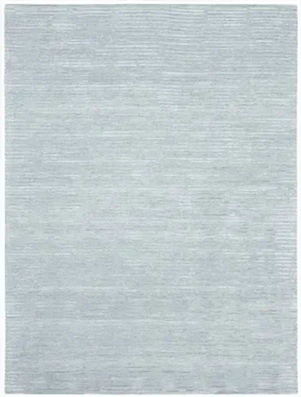 Linear Light Blue 5 x 8 Area Rug