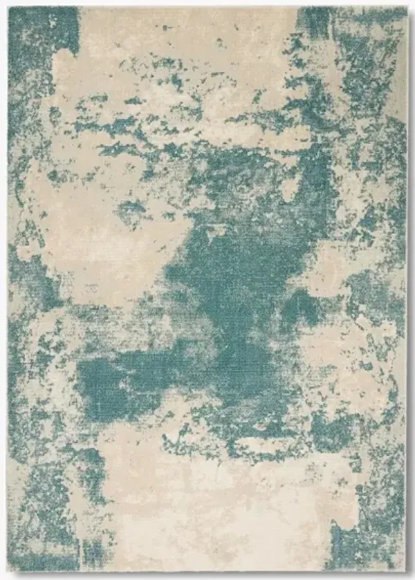 Teal Pebble 5 x 8 Rug
