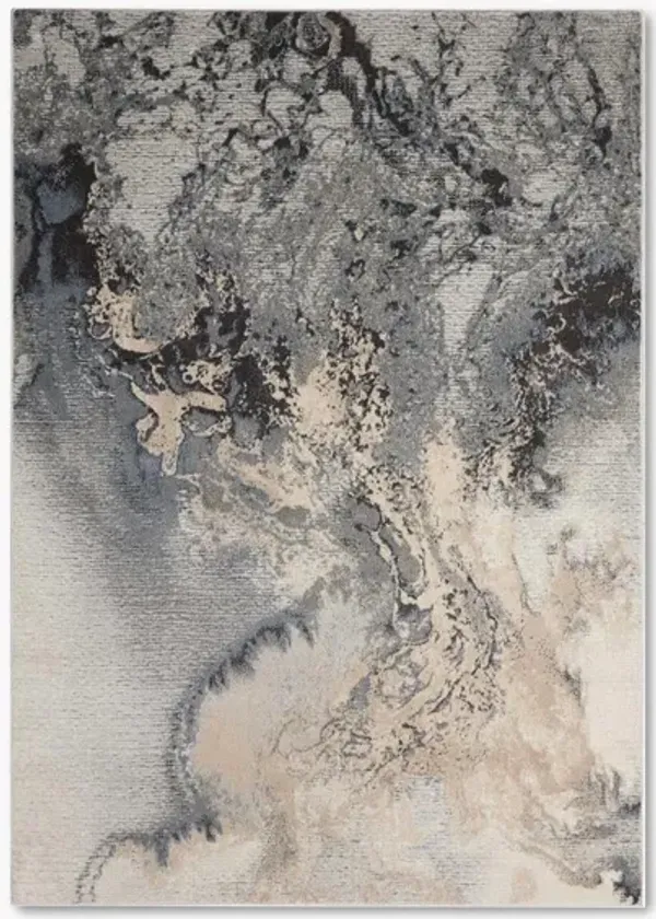Watercolor Grey 5 x 8 Rug