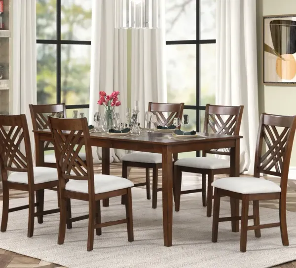 Avante Brown 5 Piece Rectangular Dining Set
